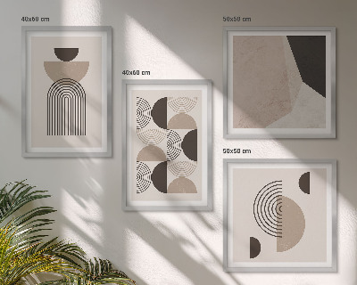 Composição de quadros Padrões geométricos abstratos