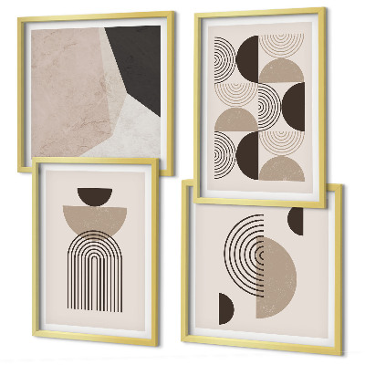Composição de quadros Padrões geométricos abstratos