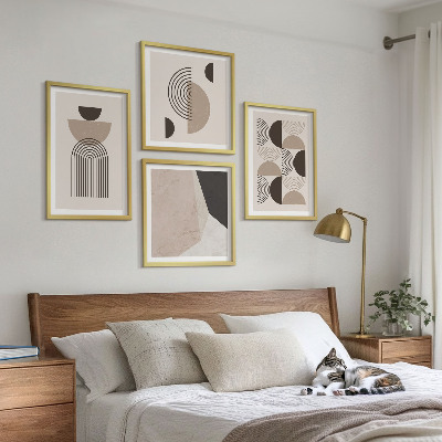 Composição de quadros Padrões geométricos abstratos