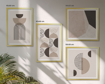Composição de quadros Padrões geométricos abstratos