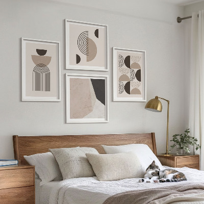 Composição de quadros Padrões geométricos abstratos