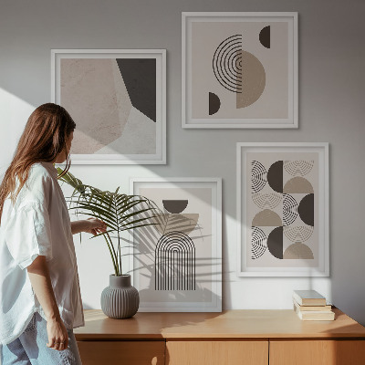 Composição de quadros Padrões geométricos abstratos