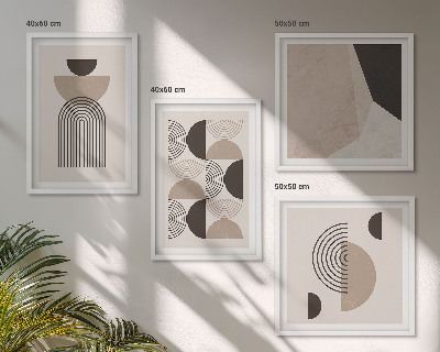 Composição de quadros Padrões geométricos abstratos