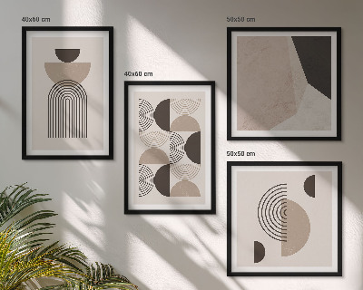 Composição de quadros Padrões geométricos abstratos