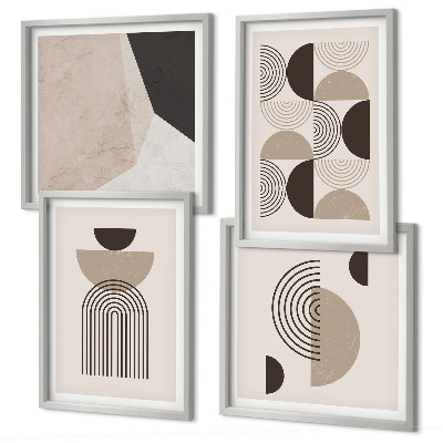 Composição de quadros Padrões geométricos abstratos