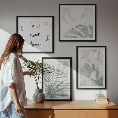Composição de quadros As folhas das plantas são verde-acinzentadas.