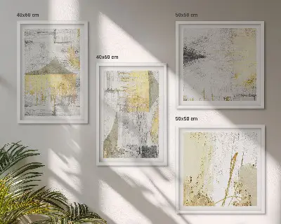 Composição de quadros com padrões minimalistas abstratos