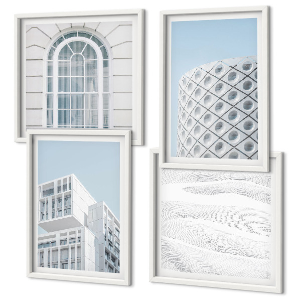 Composição de quadros geometria da arquitetura moderna