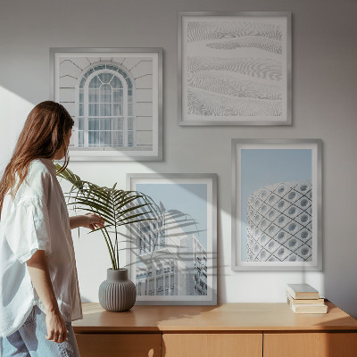 Composição de quadros geometria da arquitetura moderna