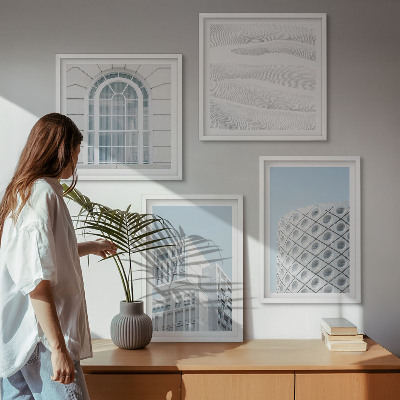 Composição de quadros geometria da arquitetura moderna