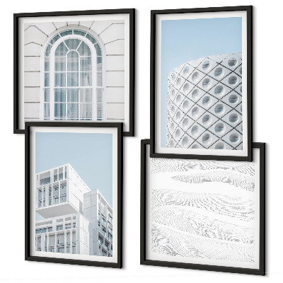Composição de quadros geometria da arquitetura moderna