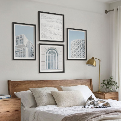 Composição de quadros geometria da arquitetura moderna