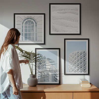 Composição de quadros geometria da arquitetura moderna