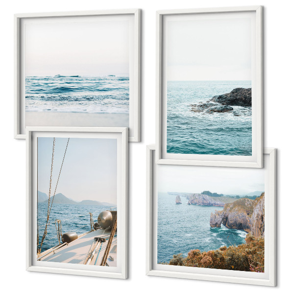 Composição de quadros vistas da paisagem litorânea