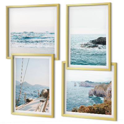 Composição de quadros vistas da paisagem litorânea