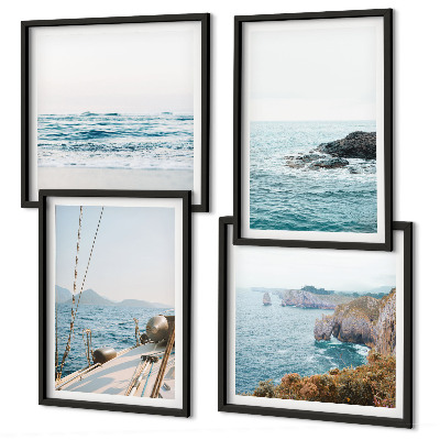 Composição de quadros vistas da paisagem litorânea