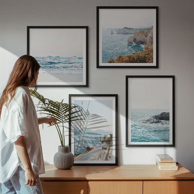 Composição de quadros vistas da paisagem litorânea
