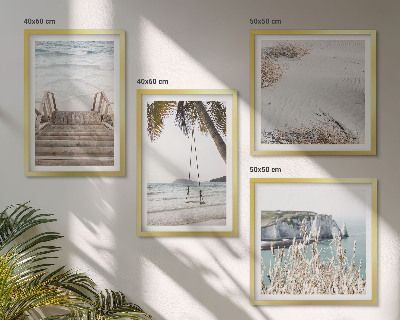 Composição de quadros Balanço na escada da praia