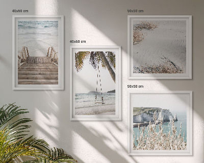 Composição de quadros Balanço na escada da praia