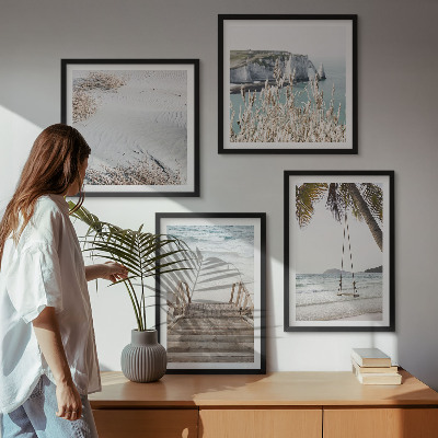 Composição de quadros Balanço na escada da praia