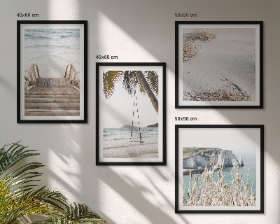 Composição de quadros Balanço na escada da praia