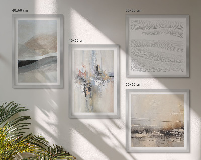 Conjunto de 4 quadros com moldura Padrões abstratos da Terra
