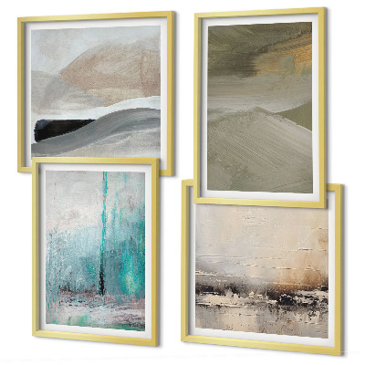 Composição de quadros Decorações abstratas pintadas