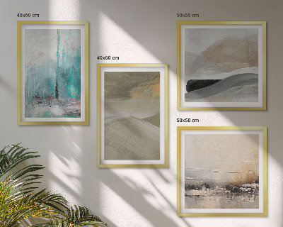 Composição de quadros Decorações abstratas pintadas