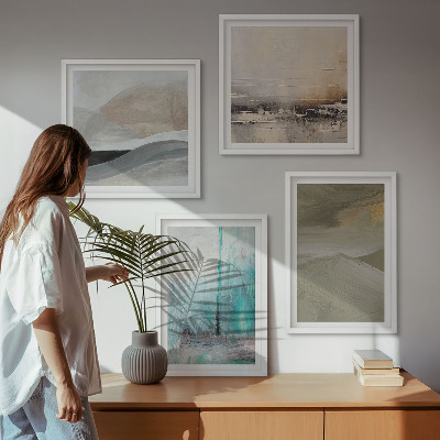 Composição de quadros Decorações abstratas pintadas