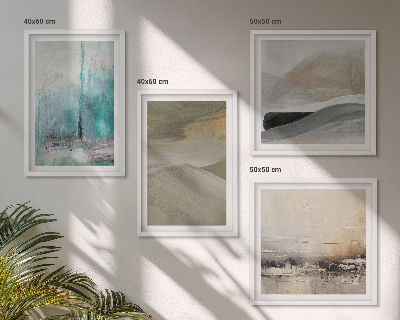 Composição de quadros Decorações abstratas pintadas