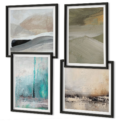 Composição de quadros Decorações abstratas pintadas