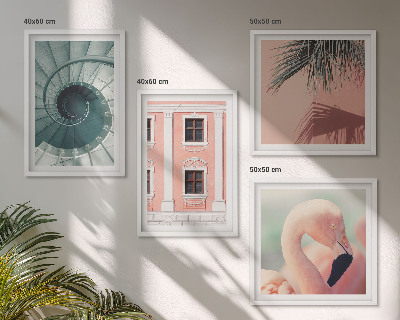 Políptico com moldura Padrões de arquitetura em tons pastel
