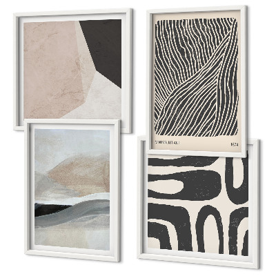 Composição de quadros Padrões abstratos de decoração boho