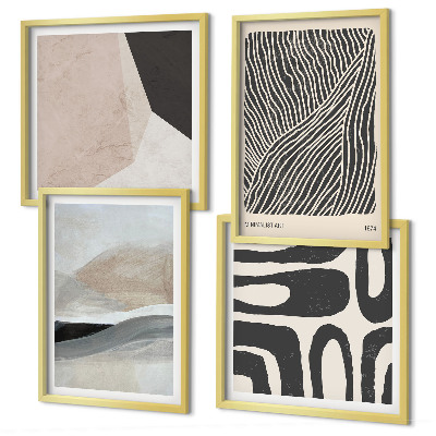 Composição de quadros Padrões abstratos de decoração boho