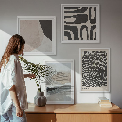Composição de quadros Padrões abstratos de decoração boho