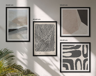 Composição de quadros Padrões abstratos de decoração boho