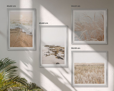 Composição de quadros Ondas da praia, pedras, verão