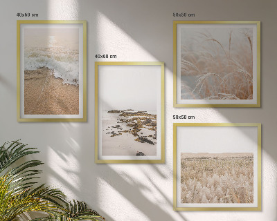 Composição de quadros Ondas da praia, pedras, verão