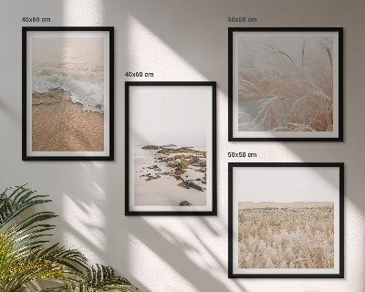 Composição de quadros Ondas da praia, pedras, verão