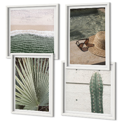 Composição de quadros Acessórios para plantas tropicais