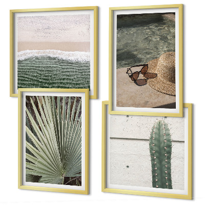 Composição de quadros Acessórios para plantas tropicais
