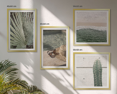 Composição de quadros Acessórios para plantas tropicais