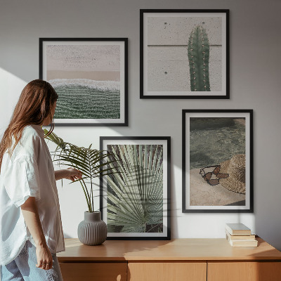 Composição de quadros Acessórios para plantas tropicais