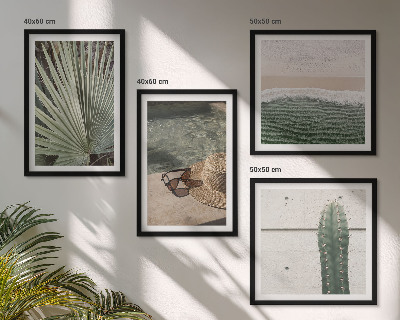 Composição de quadros Acessórios para plantas tropicais