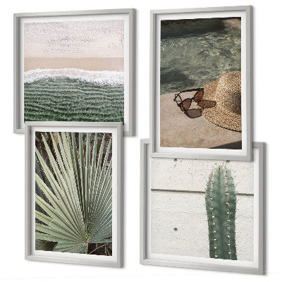 Composição de quadros Acessórios para plantas tropicais