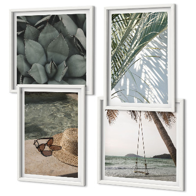 Composição de quadros Plantas tropicais para férias