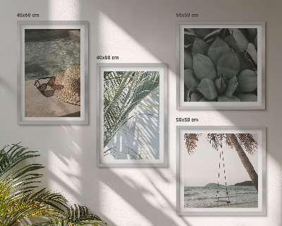 Composição de quadros Plantas tropicais para férias