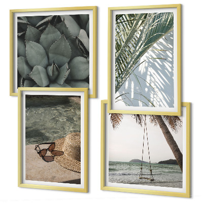 Composição de quadros Plantas tropicais para férias