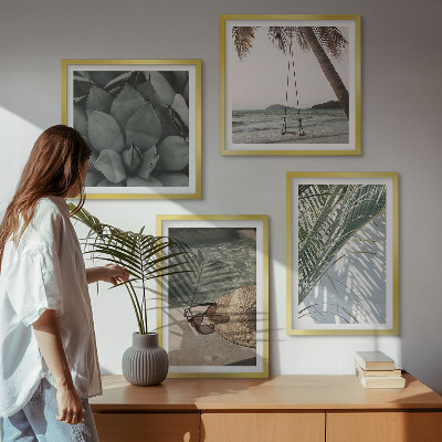 Composição de quadros Plantas tropicais para férias