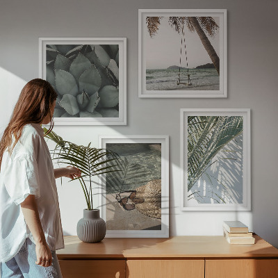 Composição de quadros Plantas tropicais para férias